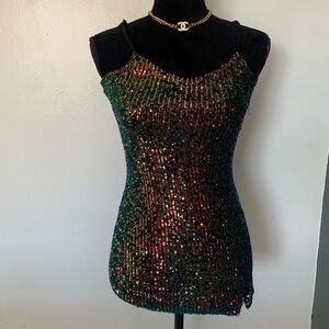 Art Class Multicolor Sequin Camisole